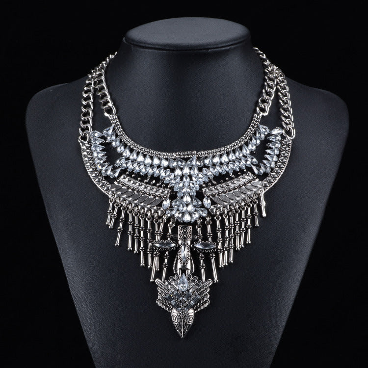 Alloy Diamond Short Necklace Crystal Necklace