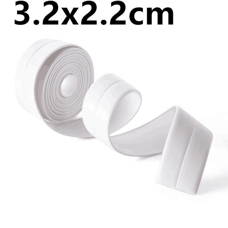 Home Bathroom Shower Sink Bath Sealing Strip Tape White PVC Self adhesive Waterproof Wall Sticker