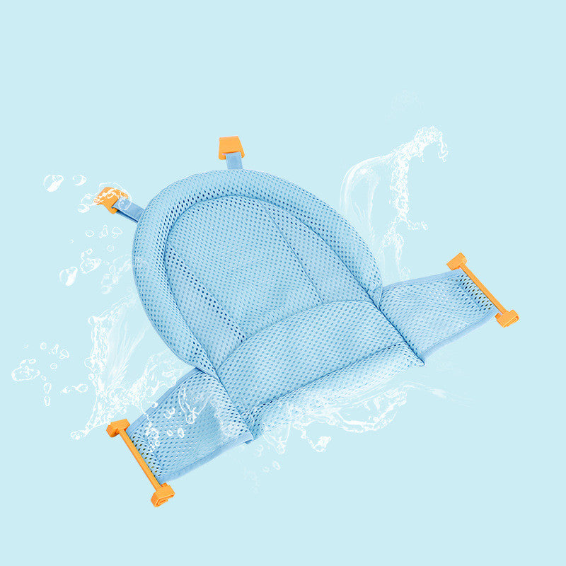 Baby Bath Net T-Shaped Newborn Bathing Net Bag Bracket Baby Bath Bed Bath Rack