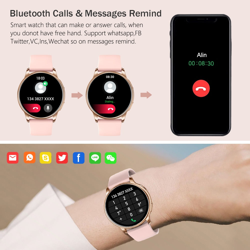 WEEDOM 2022 Bluetooth Call Smart Watch Women Custom Dial Watches Men Sport Fitness Tracker Heart Rate Smartwatch For Android IOS